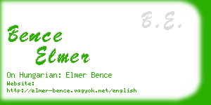 bence elmer business card